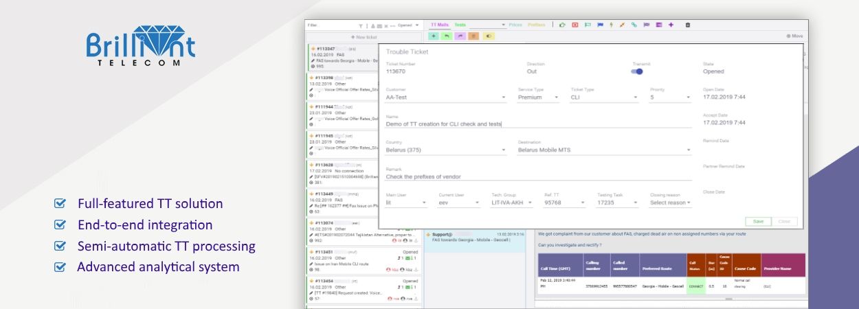 Trouble Tickets System (TTS) – Automated System for technical requests processing