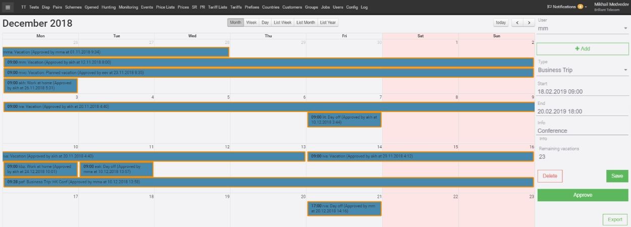 Price Master – automated control system of tariffs and routing